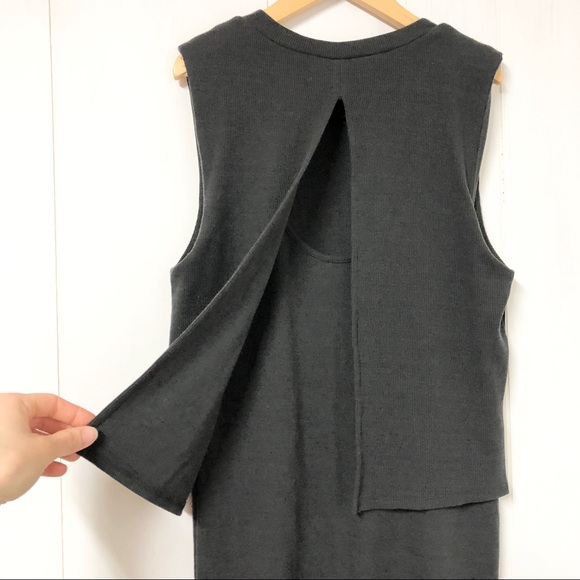 Sophie Rue Grey Layered Ribbed Mini Dress - Picture 6 of 7